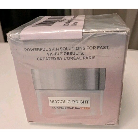 New L'oreal Paris Glycolic Bright Glowing Day Cream SPF 17 15mL - Picture 2 of 3